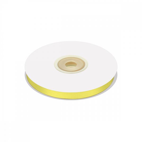 Лента репсовая (в рубчик) 6.0 мм / 22.8±1 метра, 640 желтый, Magic4Hobby