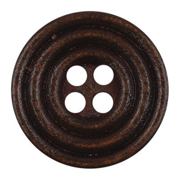 Пуговицы 4 прокола дерево 15 мм, 24 шт, №304 т.коричневый, Blitz DRN 0065
