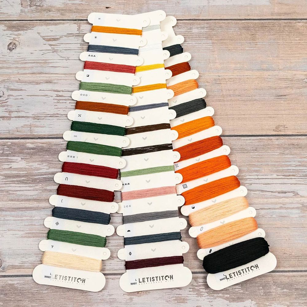 Набор для вышивания нитками LetiStitch L9949, Маковые глазки 24х24см