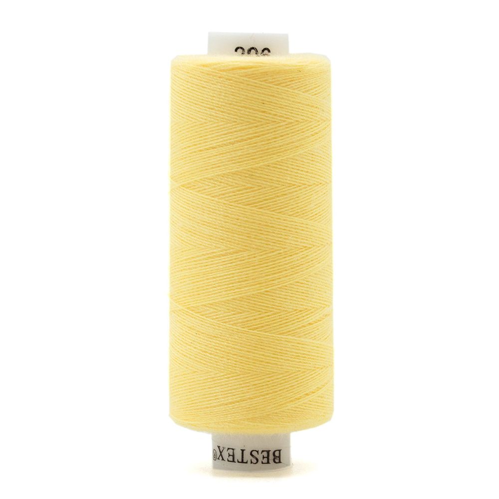 Нитки швейные бытовые Bestex 40/2, 365 м (400 ярд) / 10 кат., 206 бледно-желтый