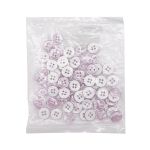 Пуговицы 4 прокола 18L (11мм), (col.17 сиреневый) CB, 72 шт