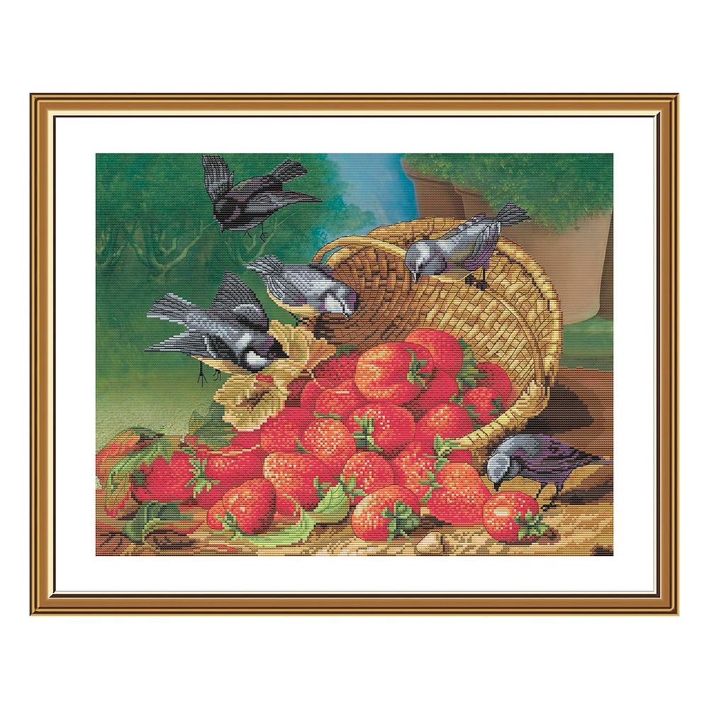 Набор для вышивания нитками Нова Слобода, Лукошко 37х28 см