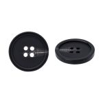 Пуговица 4 прокола 40L = 25 мм, пластик, col.A черный, CN2865, 36 шт