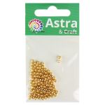 Зажимные бусины 3 мм, 100 шт/уп, Астра, яркое золото