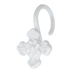 Крючки шторные для карниза навесные ⌀6 мм, 10 шт, 03 белый, Sofi H30