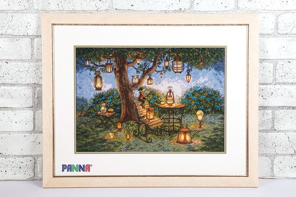 Набор для вышивания нитками Panna, Фонарики, 43х30 см