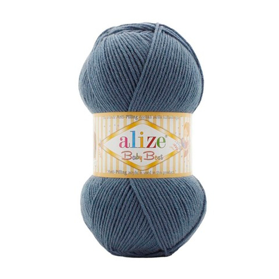 Пряжа Alize (Ализе) Baby Best / уп.5 мот. по 100 г, 240м, 418 светлый индиго