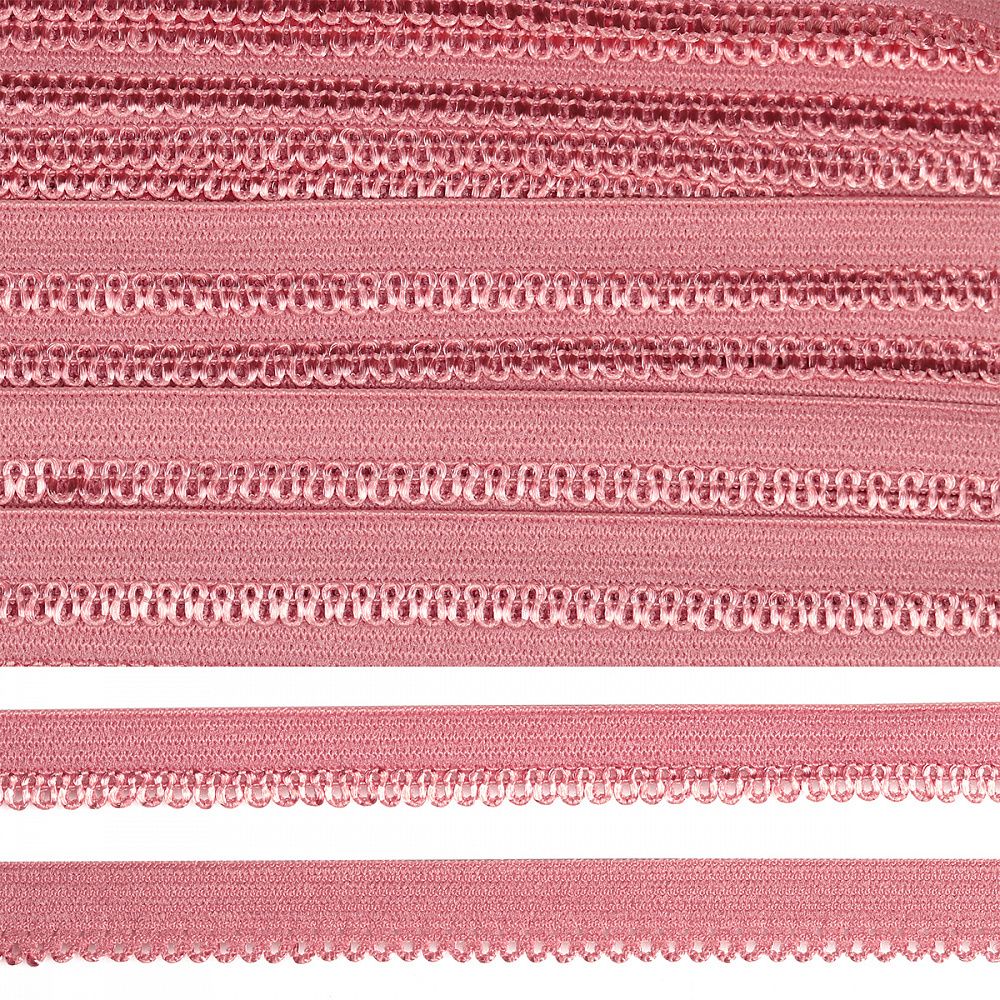 Резинка бельевая (ажурная) 10 мм / 100 метров, RB03137 F137 розовый