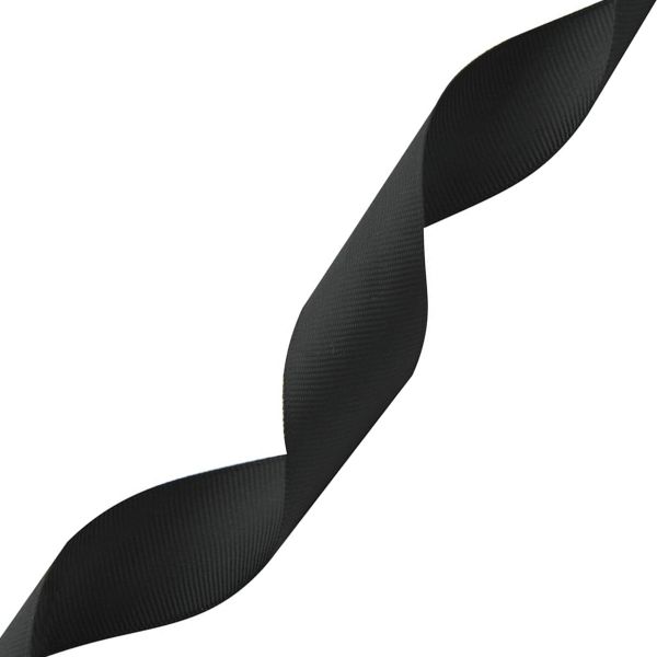 Лента репсовая (в рубчик) 25.0 мм / 18,28м (аналог 7702721) (160 черный)