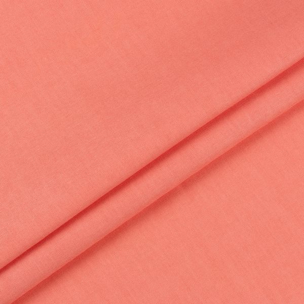 Хлопчатобумажная ткань 140 г/м², отрез 50х55 см, коралловый, Gamma