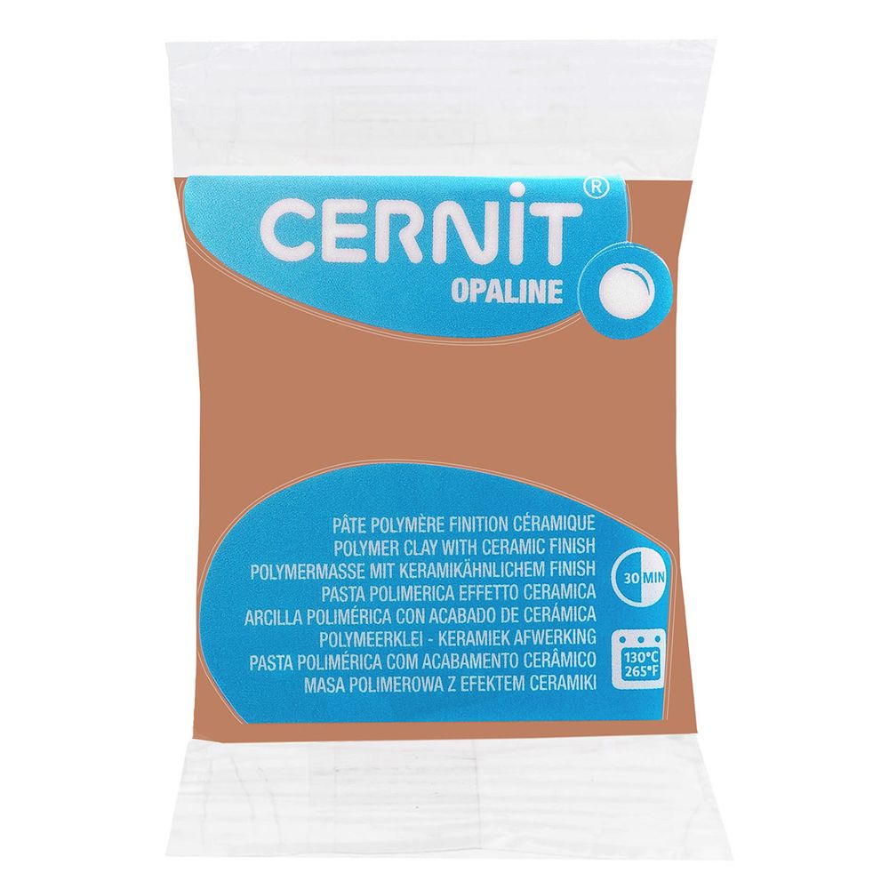 Полимерная глина запекаемая Cernit Opaline, 56 г, 807 карамельный
