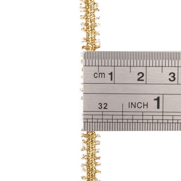 Тесьма отделочная металлизир. 4 мм / 30 метров, золото, С1433г7