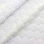 Плюш (ткань) Шарики 250 г/м², 45х50 см, ворс 2,5мм, белый