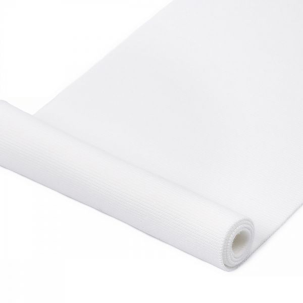 Подвяз (довяз) трикотажный 14.0х100 см, белый, двухслойный, 100% п/э, 5 штук