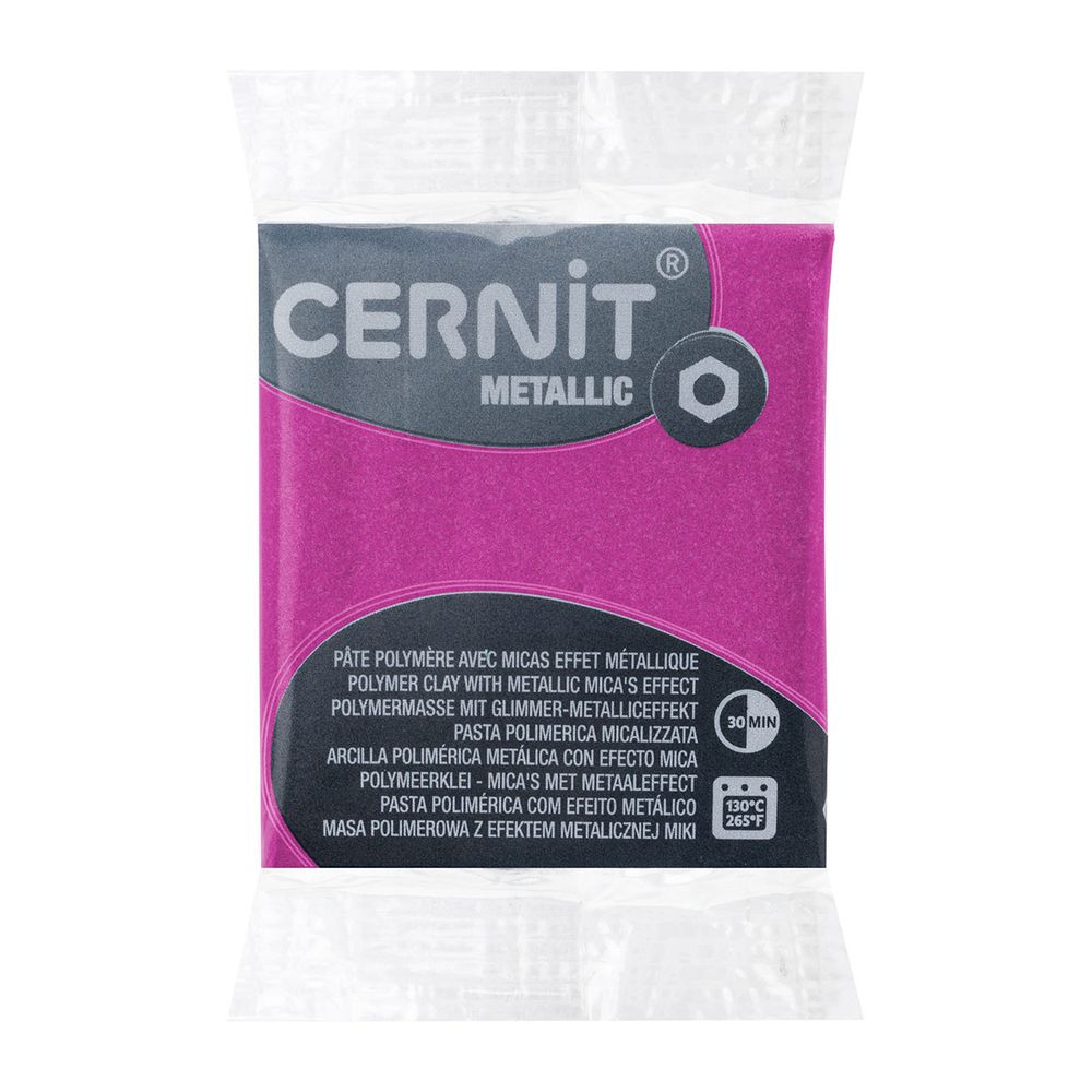Полимерная глина запекаемая Cernit Metallic, 56 г, 460 маджента