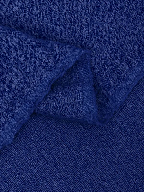 Муслин 125 г/м², 130 см / 2 метра, TBY.Mus.24723.27.2, цв.27 синий