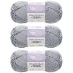 Пряжа Люблю вязать Зефир / уп.3 мот. по 100 г, 295 м, 950 серый