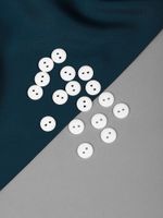 Пуговицы 2 прокола 20L=13 мм, пластик TBY BT, цв.101 белый, 150 шт