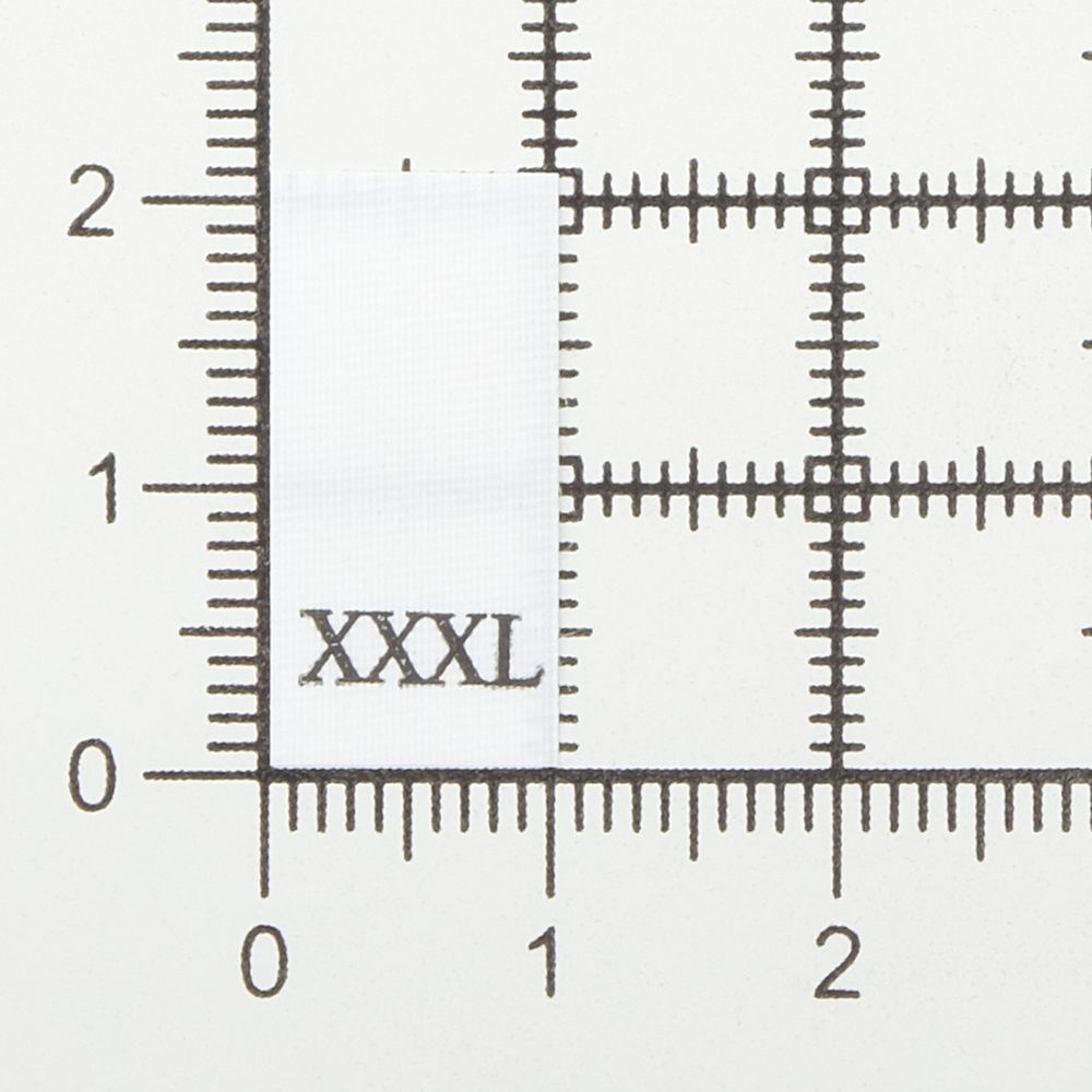 Этикетка-размерник, белый, 10х20 мм, 100 шт, XXXL