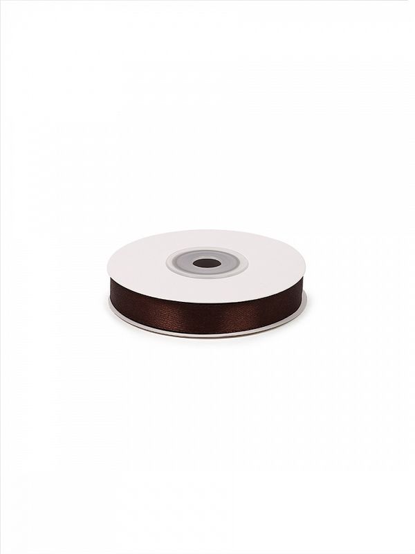Лента атласная 1-сторонняя 12.0 мм / 22.5±1 метра, 3139 т.коричневый, Magic4Hobby