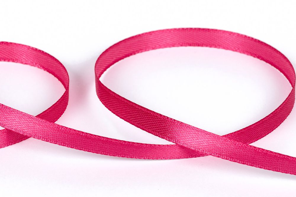 Лента атласная 1-сторонняя 6.0 мм / 33±2 метра, №523L(18-2042) красный, Gamma