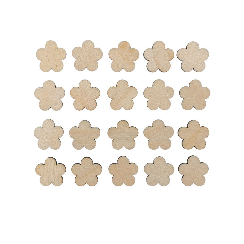 Заготовка из фанеры Мини-набор 1.6х1.5х0.3 см, 20 шт, Цветочки, Mr.Carving, БА-58 Заготовка из фанеры Мини-набор 1.6х1.5х0.3 см, 20 шт, Цветочки, Mr.Carving, БА-58