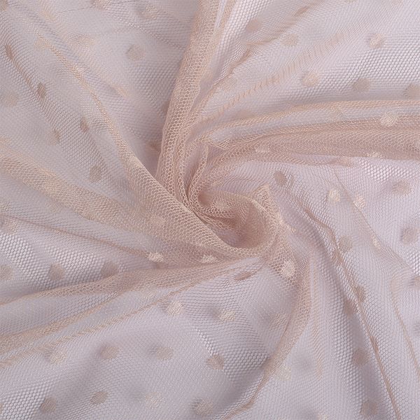 Фатин мягкий горошек 160 см / 91.4 метров, TBY.1907-08.02, цв.крем