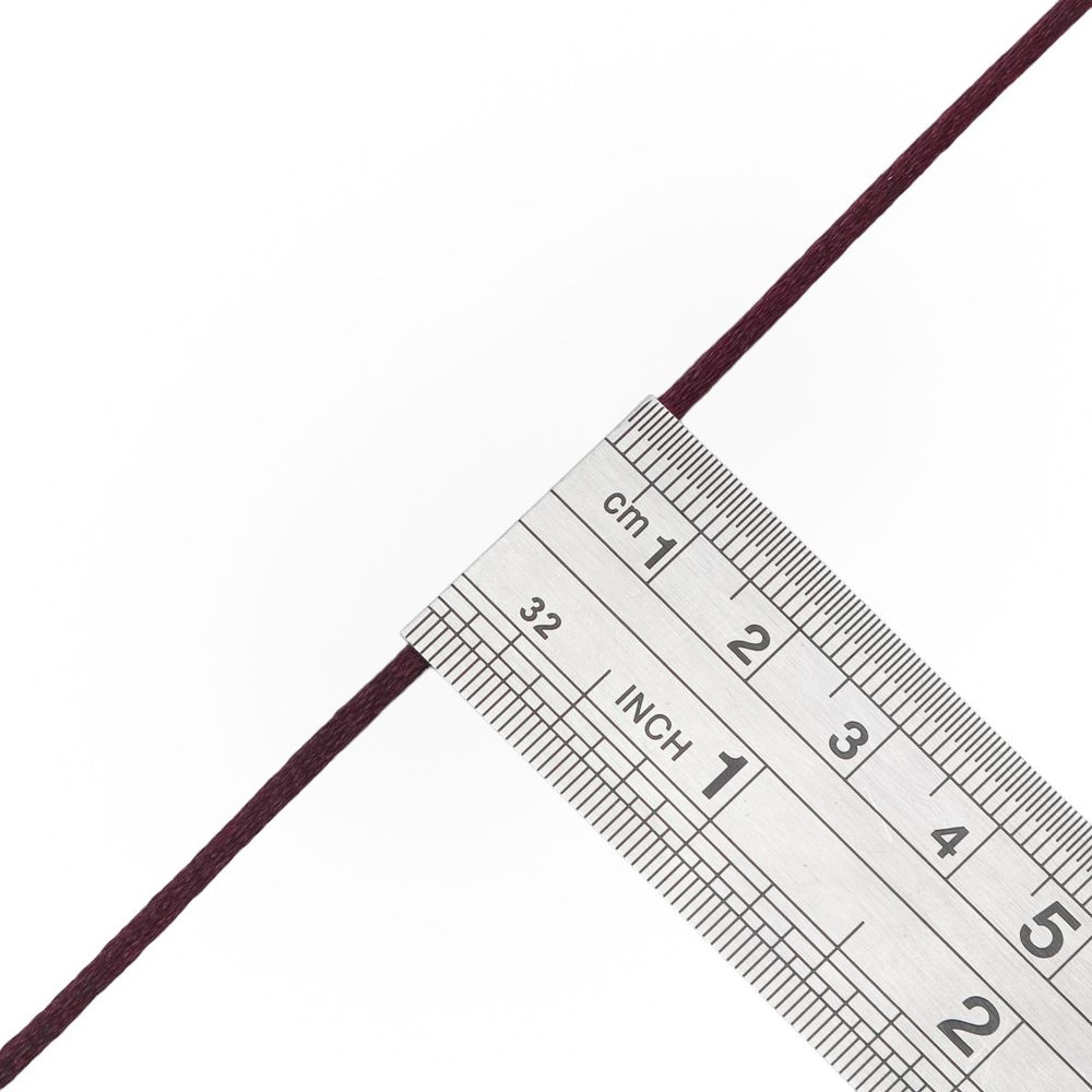 Шнур атласный корсетный ⌀2.0 мм / 45.7 метров, 25 коричневый