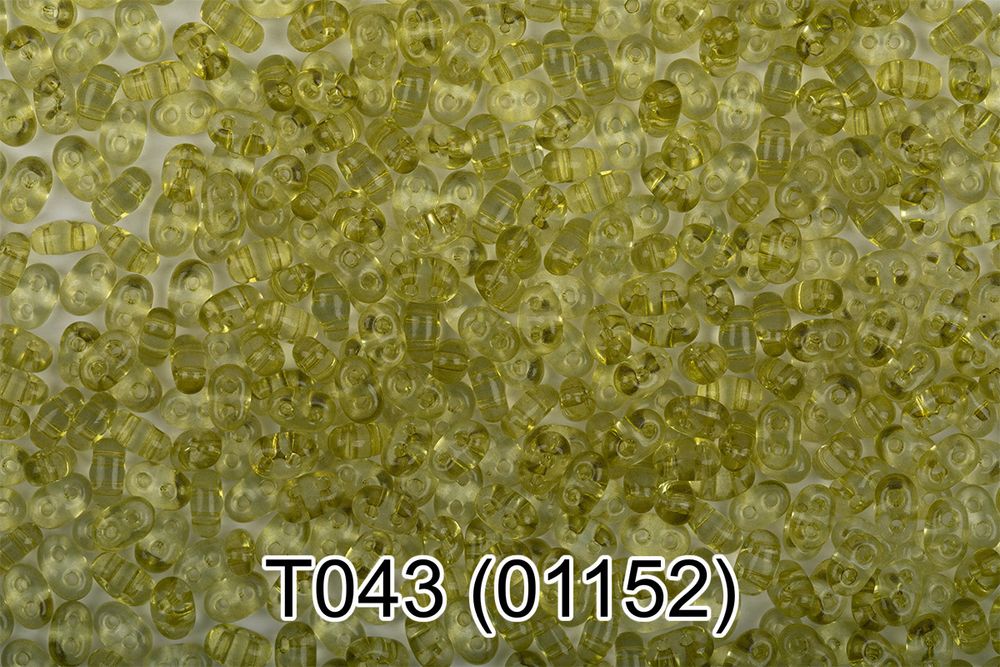 Бисер Gamma Twin 2.5х5 мм, 50 г (10х5 г), T043 т.салатовый, 01152, 321-96001