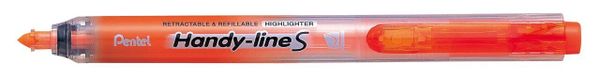 Маркер-выделитель текста автоматич. Handy-Lines, 1.0/4.5 мм, 1-4.5 мм, пулевидный 12 шт, SXS15-FO оранжевый, Pentel