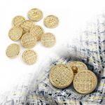 Пуговицы на ножке металлические 24L=15мм, С-MP06 цв.золото, 10 шт