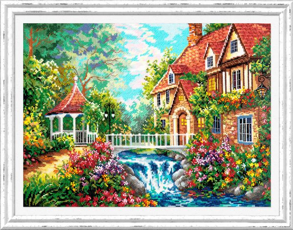 Набор для вышивания нитками Чудесная игла, Во французской стороне 41х31 см