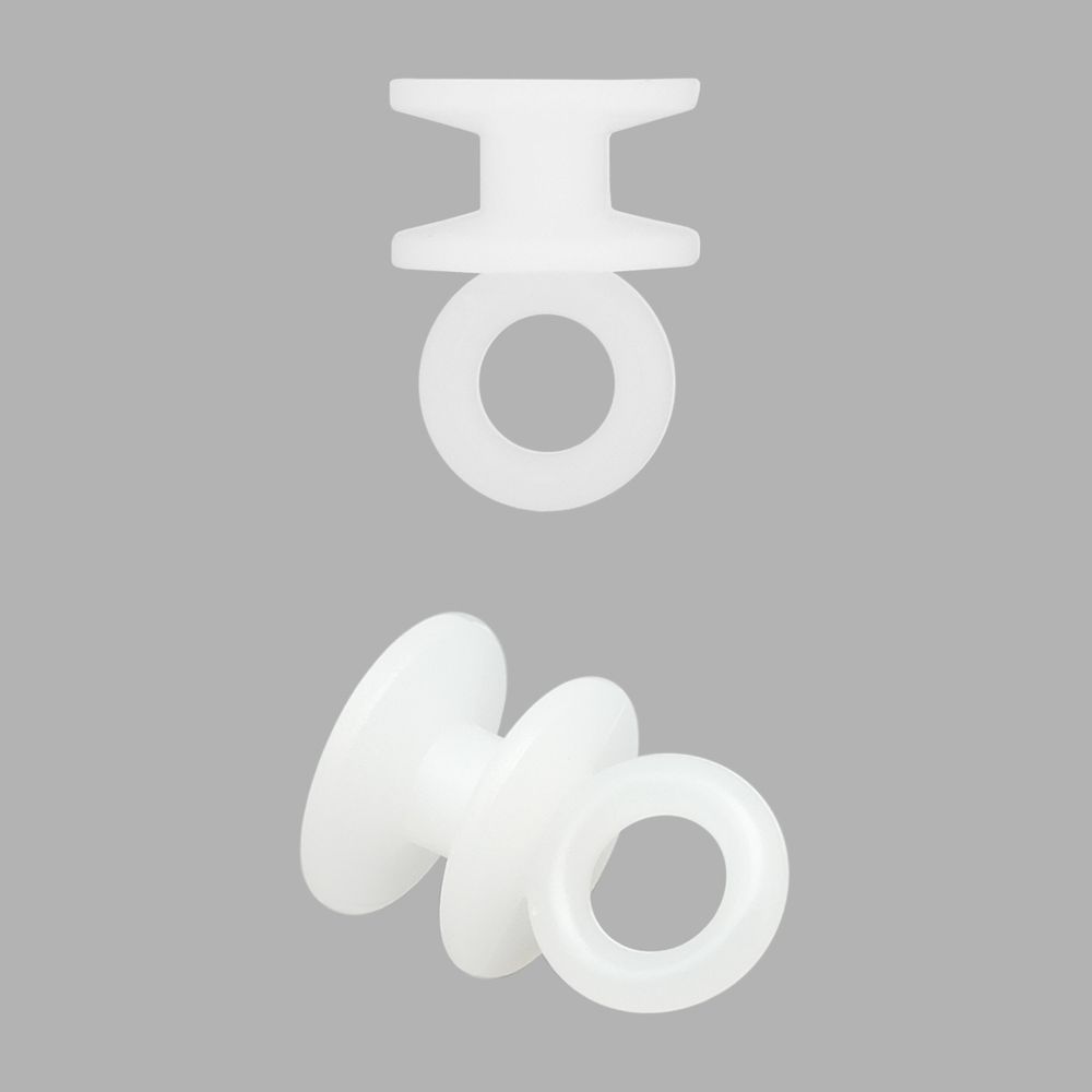 Бегунок шторный 15 мм (⌀10 мм), для потолочных шин, белый, 100 шт