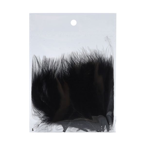 Перья декоративные 5-10см, 25 шт, H-80 черный