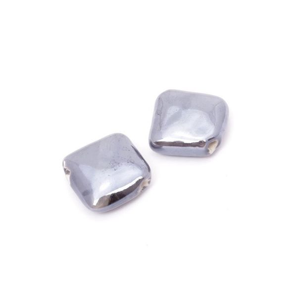 Бусины керамика 20х20х5 мм, цв. 003, 2 шт, Tesoro