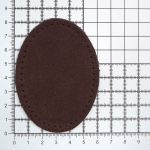 Заплатки пришивные из замши, овал 6х8,2см с перфорацией, 2 шт, 100% кожа, 21 темно-коричневый, 59114
