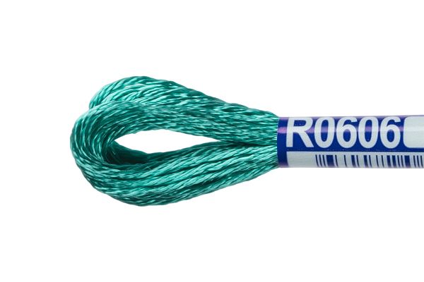 Мулине Gamma вискоза 100%, цв.R0606 бирюза, 12 мотков по 8 метров