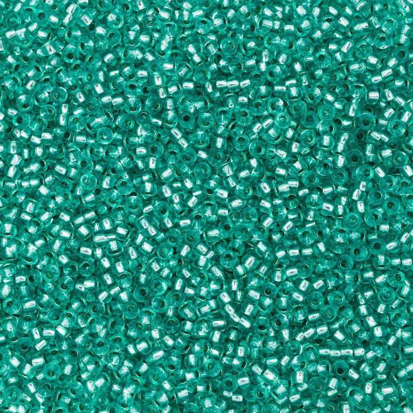 Бисер Preciosa прозрачный с серебр.центром 10/0, круг.отв, 50 г, (08258)