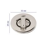 Замок для сумки 26х32 мм, 5 шт, никель, Gamma LBZ-4N