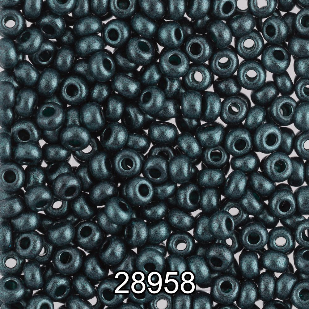 Бисер Preciosa круглый 10/0, 2.3 мм, 500 г, 28958 (Ф319) т.зеленый