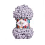 Пряжа Alize (Ализе) Puffy Fine / уп.5 мот. по 100 г, 14м, 268 серый голубь A