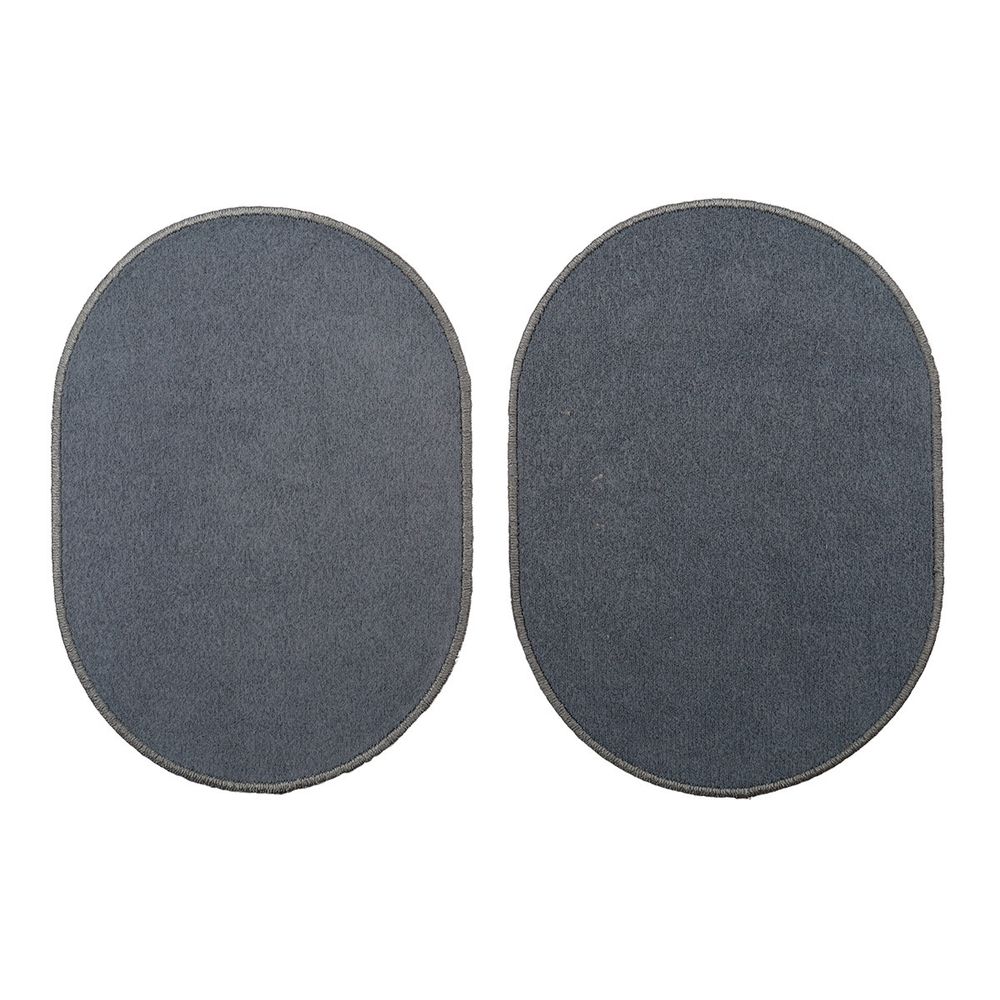 Термоаппликация Овал 7х10,5см, уп. 2 шт, цв.серый