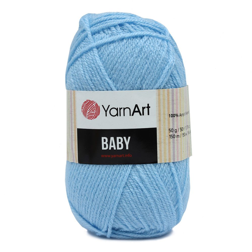 Пряжа YarnArt (ЯрнАрт) Baby / уп.5 мот. по 50 г, 150м, 215 св.голубой