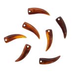 Бусины натуральный камень янтарь 40х12 мм, 20 г, Астра