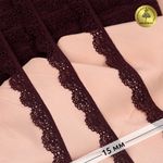 Кружево эластичное (стрейч) 15 мм TBY.8031, цв.S254 сливовое вино, 5 метров, Kruzhevo
