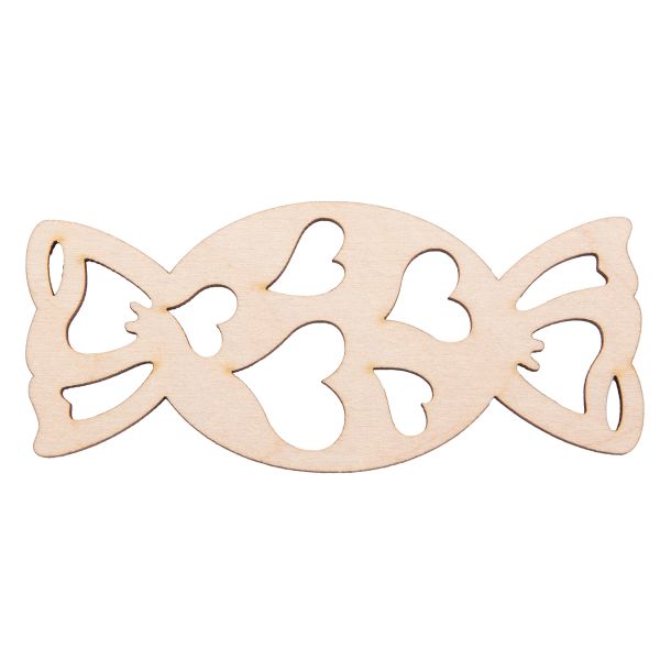 Заготовка из фанеры Подвеска, 4х9х0.3 см, Конфетка резная 1, 4х9см, ВД-1198 Mr.Carving