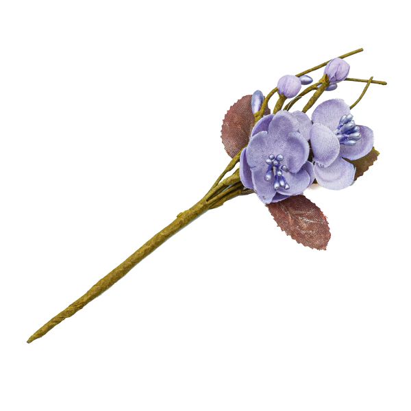 Цветы искусственные декоративные D3x3xH14см, 1шт, Астра, E11 светло-фиолетовый