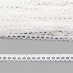 Тесьма вязаная шторная 10 мм / 20 метров, рис.8908, белый
