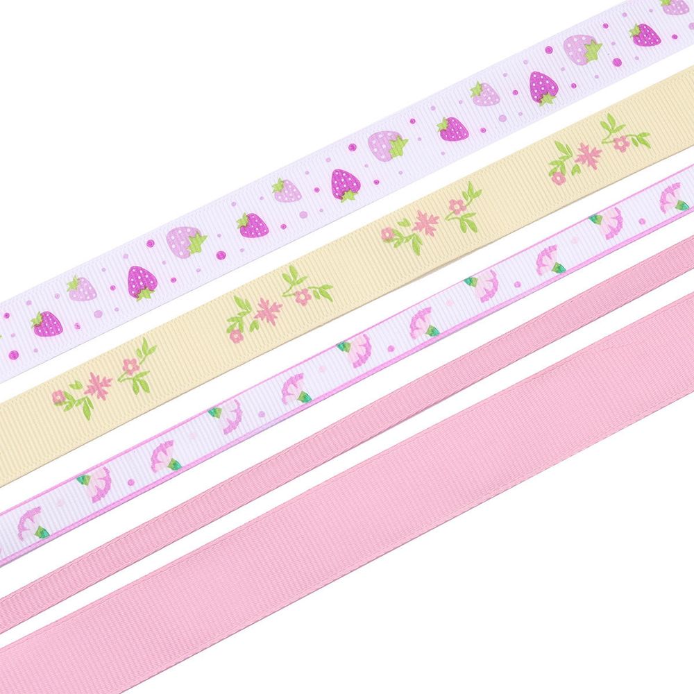 Набор репсовых лент, 5 шт, 45 м (2 шт по 18 м и 3 шт по 3 м), цвет сиреневый