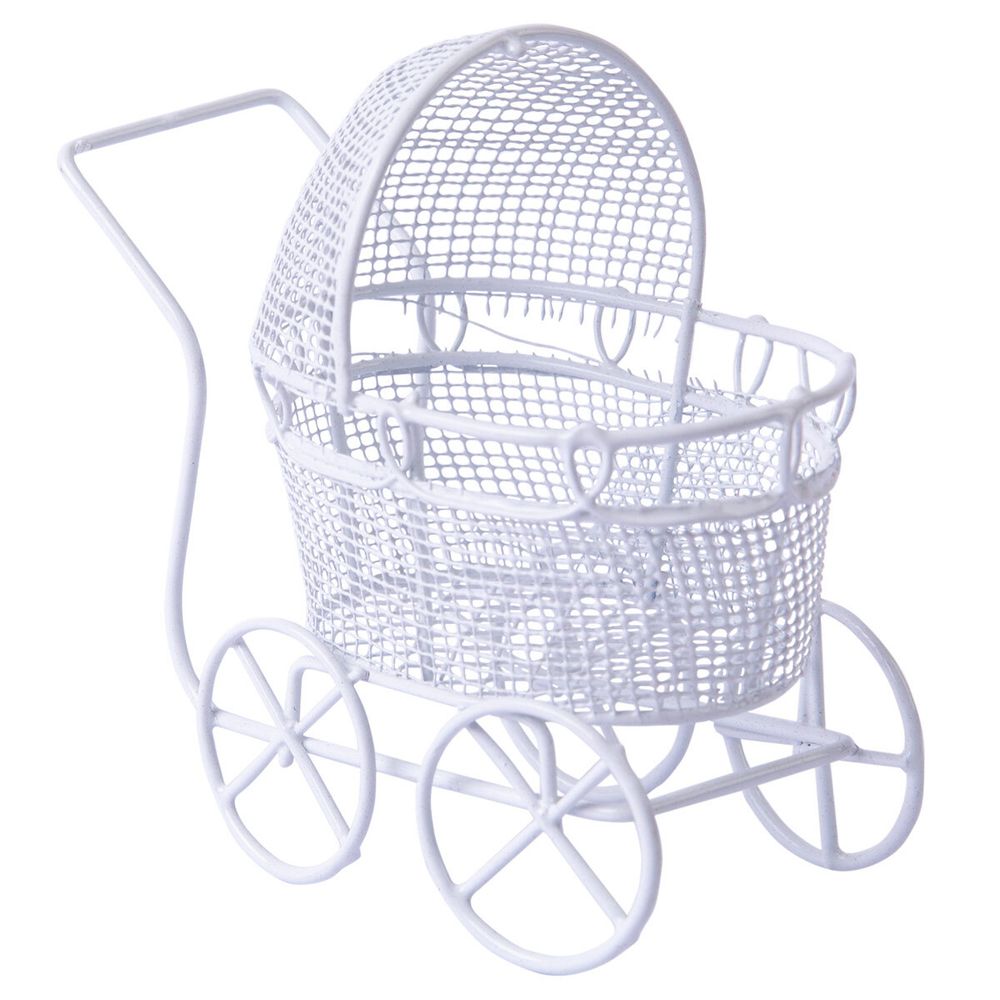 Миниатюра кукольная: Коляска металл 8х10 см, Blumentag MET-407